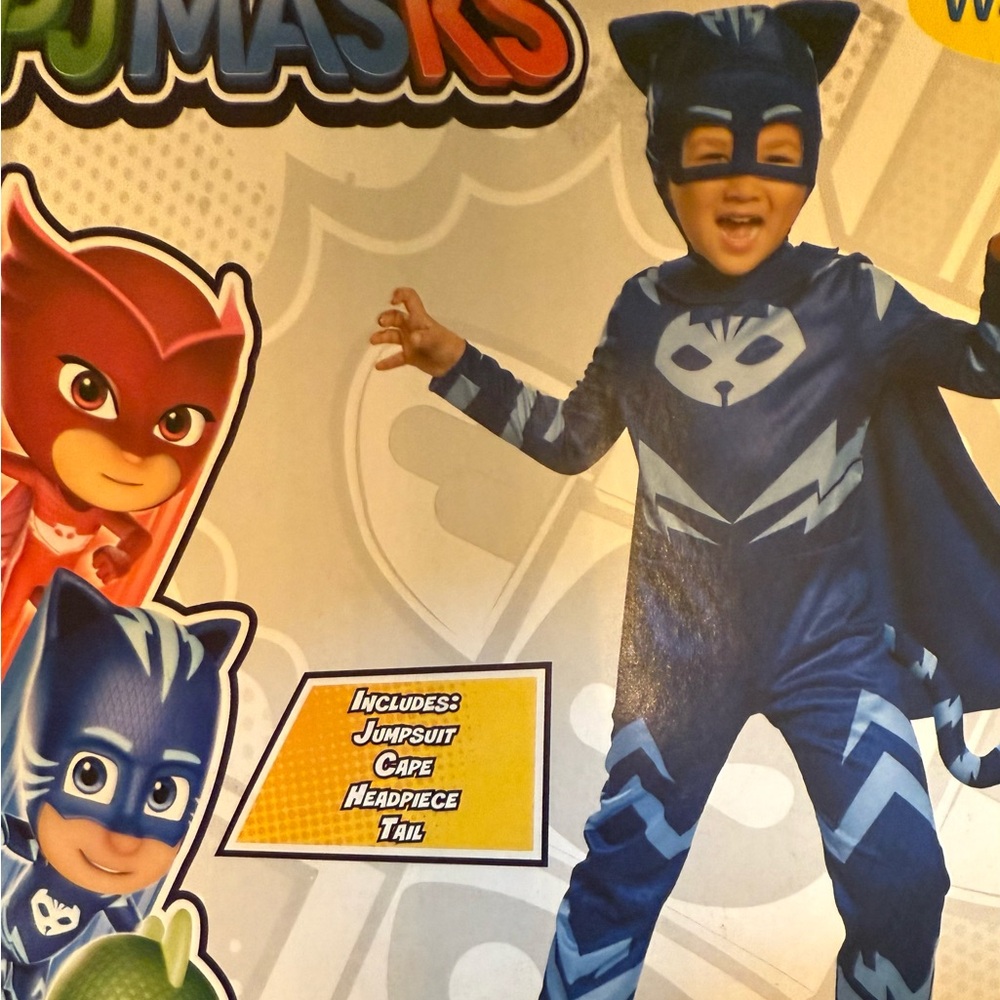PJ MASKS cat boy costume toddler size 2T New Halloween